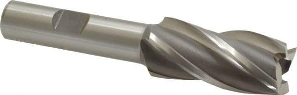 OSG - 3/4", 1-5/8" LOC, 1/2" Shank Diam, 3-5/8" OAL, 4 Flute, Cobalt Square End Mill - Single End, Uncoated, Spiral Flute, 30° Helix, Right Hand Cut, Right Hand Flute, Series 540 - Eagle Tool & Supply