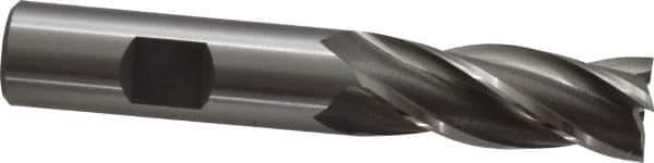 OSG - 5/8", 1-5/8" LOC, 5/8" Shank Diam, 3-3/4" OAL, 4 Flute, Cobalt Square End Mill - Single End, Uncoated, Spiral Flute, 30° Helix, Right Hand Cut, Right Hand Flute, Series 540 - Eagle Tool & Supply