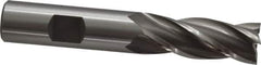 OSG - 5/8", 1-5/8" LOC, 5/8" Shank Diam, 3-3/4" OAL, 4 Flute, Cobalt Square End Mill - Single End, Uncoated, Spiral Flute, 30° Helix, Right Hand Cut, Right Hand Flute, Series 540 - Eagle Tool & Supply