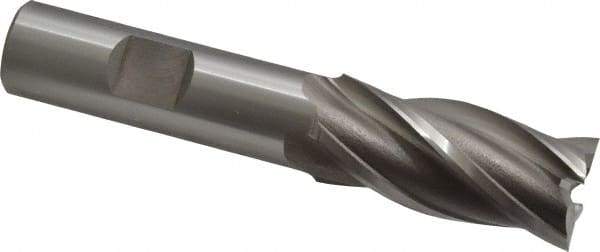 OSG - 3/4", 1-5/8" LOC, 5/8" Shank Diam, 3-3/4" OAL, 4 Flute, Cobalt Square End Mill - Single End, Uncoated, Spiral Flute, 30° Helix, Right Hand Cut, Right Hand Flute, Series 540 - Eagle Tool & Supply