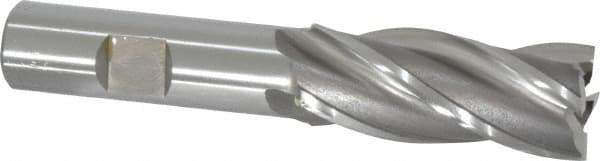 OSG - 25/32", 1-7/8" LOC, 5/8" Shank Diam, 4" OAL, 4 Flute, Cobalt Square End Mill - Single End, Uncoated, Spiral Flute, 30° Helix, Right Hand Cut, Right Hand Flute, Series 540 - Eagle Tool & Supply