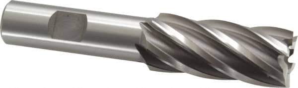 OSG - 13/16", 1-7/8" LOC, 5/8" Shank Diam, 4" OAL, 6 Flute, Cobalt Square End Mill - Single End, Uncoated, Spiral Flute, 30° Helix, Right Hand Cut, Right Hand Flute, Series 540 - Eagle Tool & Supply