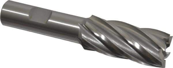OSG - 27/32", 1-7/8" LOC, 5/8" Shank Diam, 4" OAL, 6 Flute, Cobalt Square End Mill - Single End, Uncoated, Spiral Flute, 30° Helix, Right Hand Cut, Right Hand Flute, Series 540 - Eagle Tool & Supply