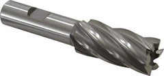 OSG - 7/8", 1-7/8" LOC, 5/8" Shank Diam, 4" OAL, 6 Flute, Cobalt Square End Mill - Single End, Uncoated, Spiral Flute, 30° Helix, Right Hand Cut, Right Hand Flute, Series 540 - Eagle Tool & Supply