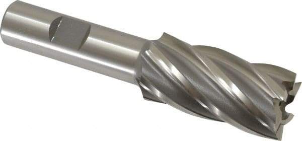 OSG - 15/16", 1-7/8" LOC, 5/8" Shank Diam, 4" OAL, 6 Flute, Cobalt Square End Mill - Single End, Uncoated, Spiral Flute, 30° Helix, Right Hand Cut, Right Hand Flute, Series 540 - Eagle Tool & Supply