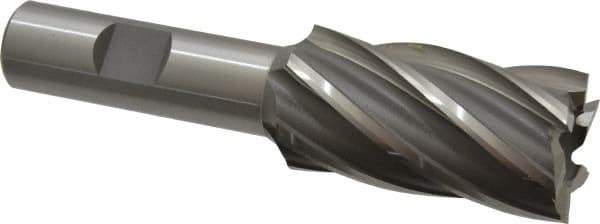 OSG - 1", 1-7/8" LOC, 5/8" Shank Diam, 4" OAL, 6 Flute, Cobalt Square End Mill - Single End, Uncoated, Spiral Flute, 30° Helix, Right Hand Cut, Right Hand Flute, Series 540 - Eagle Tool & Supply