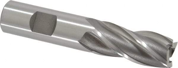 OSG - 3/4", 1-5/8" LOC, 3/4" Shank Diam, 3-7/8" OAL, 4 Flute, Cobalt Square End Mill - Single End, Uncoated, Spiral Flute, 30° Helix, Right Hand Cut, Right Hand Flute, Series 540 - Eagle Tool & Supply