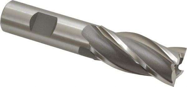 OSG - 7/8", 1-7/8" LOC, 3/4" Shank Diam, 4-1/8" OAL, 4 Flute, Cobalt Square End Mill - Single End, Uncoated, Spiral Flute, 30° Helix, Right Hand Cut, Right Hand Flute, Series 540 - Eagle Tool & Supply