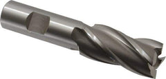 OSG - 29/32", 1-7/8" LOC, 3/4" Shank Diam, 4-1/8" OAL, 4 Flute, Cobalt Square End Mill - Single End, Uncoated, Spiral Flute, 30° Helix, Right Hand Cut, Right Hand Flute, Series 540 - Eagle Tool & Supply