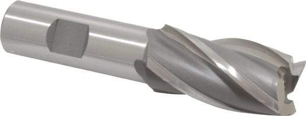 OSG - 31/32", 1-7/8" LOC, 3/4" Shank Diam, 4-1/8" OAL, 4 Flute, Cobalt Square End Mill - Single End, Uncoated, Spiral Flute, 30° Helix, Right Hand Cut, Right Hand Flute, Series 540 - Eagle Tool & Supply