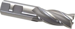 OSG - 7/8", 1-7/8" LOC, 7/8" Shank Diam, 4-1/8" OAL, 4 Flute, Cobalt Square End Mill - Single End, Uncoated, Spiral Flute, 30° Helix, Right Hand Cut, Right Hand Flute, Series 540 - Eagle Tool & Supply