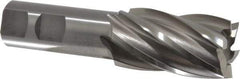 OSG - 1-1/8", 2" LOC, 7/8" Shank Diam, 4-1/4" OAL, 6 Flute, Cobalt Square End Mill - Single End, Uncoated, Spiral Flute, 30° Helix, Right Hand Cut, Right Hand Flute, Series 540 - Eagle Tool & Supply