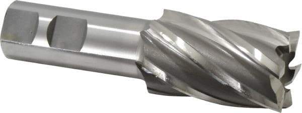 OSG - 1-1/4", 2" LOC, 7/8" Shank Diam, 4-1/4" OAL, 6 Flute, Cobalt Square End Mill - Single End, Uncoated, Spiral Flute, 30° Helix, Right Hand Cut, Right Hand Flute, Series 540 - Eagle Tool & Supply