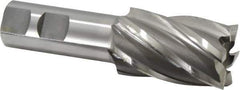 OSG - 1-1/4", 2" LOC, 7/8" Shank Diam, 4-1/4" OAL, 6 Flute, Cobalt Square End Mill - Single End, Uncoated, Spiral Flute, 30° Helix, Right Hand Cut, Right Hand Flute, Series 540 - Eagle Tool & Supply