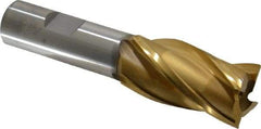 OSG - 1", 1-7/8" LOC, 3/4" Shank Diam, 4-1/8" OAL, 4 Flute, Cobalt Square End Mill - Single End, TiN Finish, Spiral Flute, 30° Helix, Right Hand Cut, Right Hand Flute, Series 540 - Eagle Tool & Supply