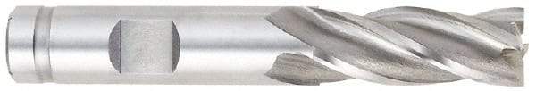 OSG - 11.5mm, 1" LOC, 3/8" Shank Diam, 2-11/16" OAL, 4 Flute, Cobalt Square End Mill - Single End, Uncoated, Spiral Flute, 30° Helix, Right Hand Cut, Right Hand Flute, Series 581 - Eagle Tool & Supply
