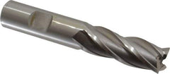 OSG - 16mm, 1-5/8" LOC, 5/8" Shank Diam, 3-3/4" OAL, 4 Flute, Cobalt Square End Mill - Single End, Uncoated, Spiral Flute, 30° Helix, Right Hand Cut, Right Hand Flute, Series 581 - Eagle Tool & Supply