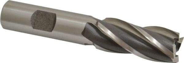 OSG - 18mm, 1-5/8" LOC, 5/8" Shank Diam, 3-3/4" OAL, 4 Flute, Cobalt Square End Mill - Single End, Uncoated, Spiral Flute, 30° Helix, Right Hand Cut, Right Hand Flute, Series 581 - Eagle Tool & Supply