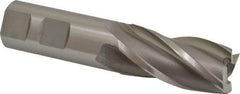 OSG - 23mm, 1-7/8" LOC, 7/8" Shank Diam, 4-1/8" OAL, 4 Flute, Cobalt Square End Mill - Single End, Uncoated, Spiral Flute, 30° Helix, Right Hand Cut, Right Hand Flute, Series 581 - Eagle Tool & Supply
