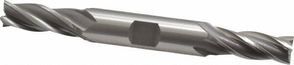 OSG - 13/32", 1" LOC, 1/2" Shank Diam, 4-1/8" OAL, 4 Flute, Cobalt Square End Mill - Double End, Uncoated, Spiral Flute, 30° Helix, Right Hand Cut, Right Hand Flute, Series 542 - Eagle Tool & Supply