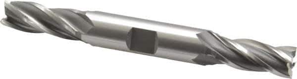 OSG - 7/16", 1" LOC, 1/2" Shank Diam, 4-1/8" OAL, 4 Flute, Cobalt Square End Mill - Double End, Uncoated, Spiral Flute, 30° Helix, Right Hand Cut, Right Hand Flute, Series 542 - Eagle Tool & Supply
