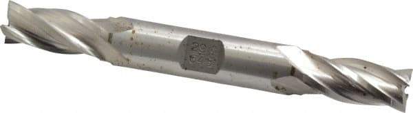 OSG - 29/64", 1" LOC, 1/2" Shank Diam, 4-1/8" OAL, 4 Flute, Cobalt Square End Mill - Double End, Uncoated, Spiral Flute, 30° Helix, Right Hand Cut, Right Hand Flute, Series 542 - Eagle Tool & Supply