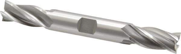 OSG - 1/2", 1" LOC, 1/2" Shank Diam, 4-1/8" OAL, 4 Flute, Cobalt Square End Mill - Double End, Uncoated, Spiral Flute, 30° Helix, Right Hand Cut, Right Hand Flute, Series 542 - Eagle Tool & Supply