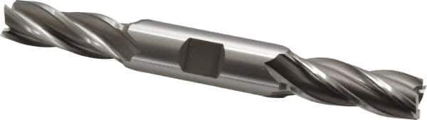 OSG - 17/32", 1-3/8" LOC, 5/8" Shank Diam, 5" OAL, 4 Flute, Cobalt Square End Mill - Double End, Uncoated, Spiral Flute, 30° Helix, Right Hand Cut, Right Hand Flute, Series 542 - Eagle Tool & Supply