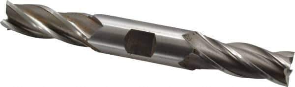 OSG - 21/32", 1-5/8" LOC, 3/4" Shank Diam, 5-5/8" OAL, 4 Flute, Cobalt Square End Mill - Double End, Uncoated, Spiral Flute, 30° Helix, Right Hand Cut, Right Hand Flute, Series 542 - Eagle Tool & Supply