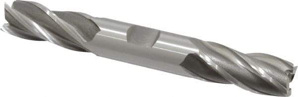 OSG - 3/4", 1-5/8" LOC, 3/4" Shank Diam, 5-5/8" OAL, 4 Flute, Cobalt Square End Mill - Double End, Uncoated, Spiral Flute, 30° Helix, Right Hand Cut, Right Hand Flute, Series 542 - Eagle Tool & Supply