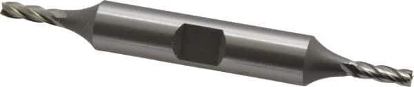 OSG - 1/8", 3/8" LOC, 3/8" Shank Diam, 3-1/16" OAL, 4 Flute, Cobalt Square End Mill - Double End, Uncoated, Spiral Flute, 30° Helix, Centercutting, Right Hand Cut, Right Hand Flute, Series 543 - Eagle Tool & Supply