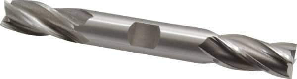 OSG - 1/2", 1" LOC, 1/2" Shank Diam, 4-1/8" OAL, 4 Flute, Cobalt Square End Mill - Double End, Uncoated, Spiral Flute, 30° Helix, Centercutting, Right Hand Cut, Right Hand Flute, Series 543 - Eagle Tool & Supply