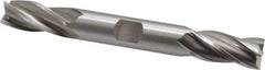 OSG - 1/2", 1" LOC, 1/2" Shank Diam, 4-1/8" OAL, 4 Flute, Cobalt Square End Mill - Double End, Uncoated, Spiral Flute, 30° Helix, Centercutting, Right Hand Cut, Right Hand Flute, Series 543 - Eagle Tool & Supply