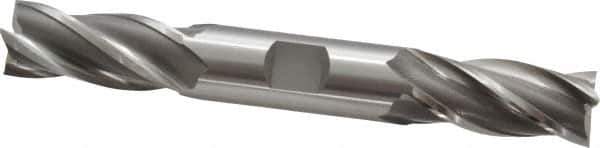 OSG - 3/4", 1-5/8" LOC, 3/4" Shank Diam, 5-5/8" OAL, 4 Flute, Cobalt Square End Mill - Double End, Uncoated, Spiral Flute, 30° Helix, Centercutting, Right Hand Cut, Right Hand Flute, Series 543 - Eagle Tool & Supply