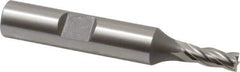OSG - 3/16", 1/2" LOC, 3/8" Shank Diam, 2-3/8" OAL, 4 Flute, Cobalt Square End Mill - Single End, Uncoated, Spiral Flute, 30° Helix, Centercutting, Right Hand Cut, Right Hand Flute, Series 541 - Eagle Tool & Supply