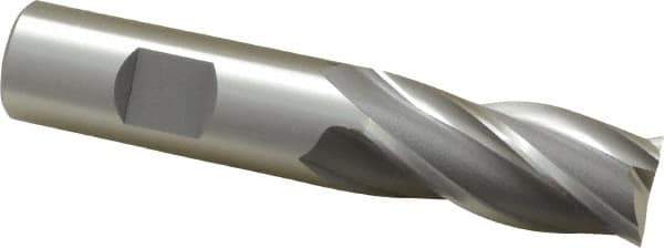 OSG - 3/4", 1-5/8" LOC, 3/4" Shank Diam, 3-7/8" OAL, 4 Flute, Cobalt Square End Mill - Single End, Uncoated, Spiral Flute, 30° Helix, Centercutting, Right Hand Cut, Right Hand Flute, Series 541 - Eagle Tool & Supply