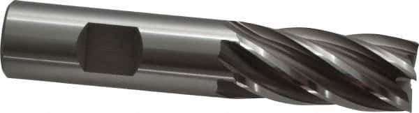 OSG - 3/4", 1-5/8" LOC, 3/4" Shank Diam, 3-7/8" OAL, 6 Flute, Cobalt Square End Mill - Single End, Uncoated, Spiral Flute, 30° Helix, Centercutting, Right Hand Cut, Right Hand Flute, Series 541 - Eagle Tool & Supply