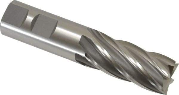 OSG - 7/8", 1-7/8" LOC, 7/8" Shank Diam, 4-1/8" OAL, 6 Flute, Cobalt Square End Mill - Single End, Uncoated, Spiral Flute, 30° Helix, Centercutting, Right Hand Cut, Right Hand Flute, Series 541 - Eagle Tool & Supply