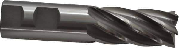 OSG - 1", 2" LOC, 1" Shank Diam, 4-1/2" OAL, 6 Flute, Cobalt Square End Mill - Single End, Uncoated, Spiral Flute, 30° Helix, Centercutting, Right Hand Cut, Right Hand Flute, Series 541 - Eagle Tool & Supply