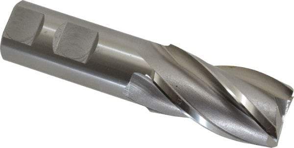 OSG - 1-1/8", 2" LOC, 1" Shank Diam, 4-1/2" OAL, 4 Flute, Cobalt Square End Mill - Single End, Uncoated, Spiral Flute, 30° Helix, Centercutting, Right Hand Cut, Right Hand Flute, Series 541 - Eagle Tool & Supply