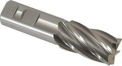 OSG - 1-1/8", 2" LOC, 1" Shank Diam, 4-1/2" OAL, 6 Flute, Cobalt Square End Mill - Single End, Uncoated, Spiral Flute, 30° Helix, Centercutting, Right Hand Cut, Right Hand Flute, Series 541 - Eagle Tool & Supply