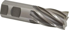 OSG - 1-1/4", 2" LOC, 1-1/4" Shank Diam, 4-1/2" OAL, 6 Flute, Cobalt Square End Mill - Single End, Uncoated, Spiral Flute, 30° Helix, Centercutting, Right Hand Cut, Right Hand Flute, Series 541 - Eagle Tool & Supply