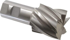 OSG - 2", 2" LOC, 1-1/4" Shank Diam, 4-1/2" OAL, 6 Flute, Cobalt Square End Mill - Single End, Uncoated, Spiral Flute, 30° Helix, Centercutting, Right Hand Cut, Right Hand Flute, Series 541 - Eagle Tool & Supply