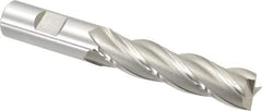 OSG - 3/4", 3" LOC, 3/4" Shank Diam, 5-1/4" OAL, 4 Flute, Cobalt Square End Mill - Single End, Uncoated, Spiral Flute, 30° Helix, Centercutting, Right Hand Cut, Right Hand Flute, Series 546 - Eagle Tool & Supply
