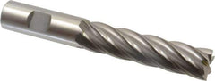 OSG - 3/4", 3" LOC, 3/4" Shank Diam, 5-1/4" OAL, 6 Flute, Cobalt Square End Mill - Single End, Uncoated, Spiral Flute, 30° Helix, Centercutting, Right Hand Cut, Right Hand Flute, Series 546 - Eagle Tool & Supply