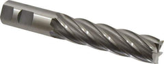 OSG - 1", 4" LOC, 1" Shank Diam, 6-1/2" OAL, 6 Flute, Cobalt Square End Mill - Single End, Uncoated, Spiral Flute, 30° Helix, Centercutting, Right Hand Cut, Right Hand Flute, Series 546 - Eagle Tool & Supply