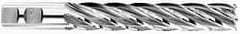 OSG - 1", 6" LOC, 1" Shank Diam, 8-1/2" OAL, 6 Flute, Cobalt Square End Mill - Single End, Uncoated, Spiral Flute, 30° Helix, Centercutting, Right Hand Cut, Right Hand Flute, Series 558 - Eagle Tool & Supply
