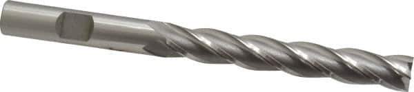 OSG - 3/8", 2-1/2" LOC, 3/8" Shank Diam, 4-1/4" OAL, 4 Flute, Cobalt Square End Mill - Single End, Uncoated, Spiral Flute, 30° Helix, Centercutting, Right Hand Cut, Right Hand Flute, Series 558 - Eagle Tool & Supply