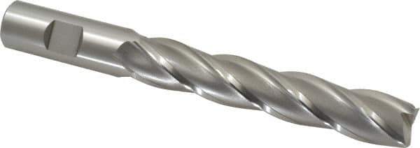 OSG - 3/4", 4" LOC, 3/4" Shank Diam, 6-1/4" OAL, 4 Flute, Cobalt Square End Mill - Single End, Uncoated, Spiral Flute, 30° Helix, Centercutting, Right Hand Cut, Right Hand Flute, Series 558 - Eagle Tool & Supply
