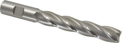 OSG - 3/4", 4" LOC, 3/4" Shank Diam, 6-1/4" OAL, 4 Flute, Cobalt Square End Mill - Single End, Uncoated, Spiral Flute, 30° Helix, Centercutting, Right Hand Cut, Right Hand Flute, Series 558 - Eagle Tool & Supply